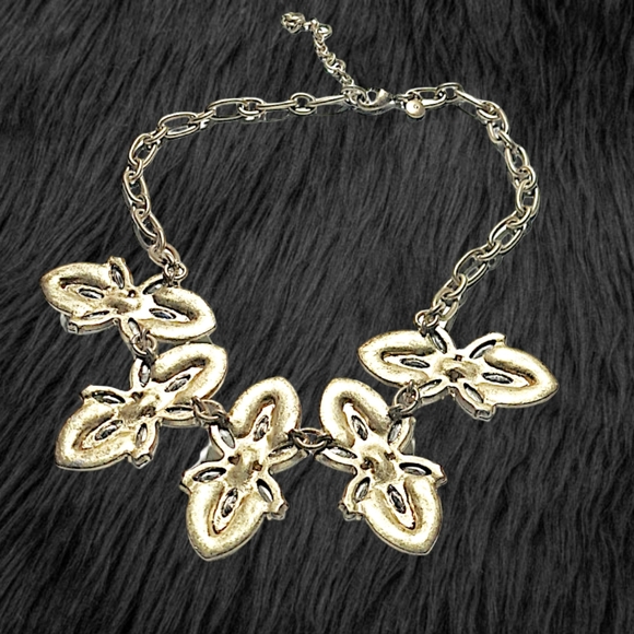 J. Crew Statement Necklace with Crystal Opal and Black and Clear Rhinest… - Picture 6 of 6